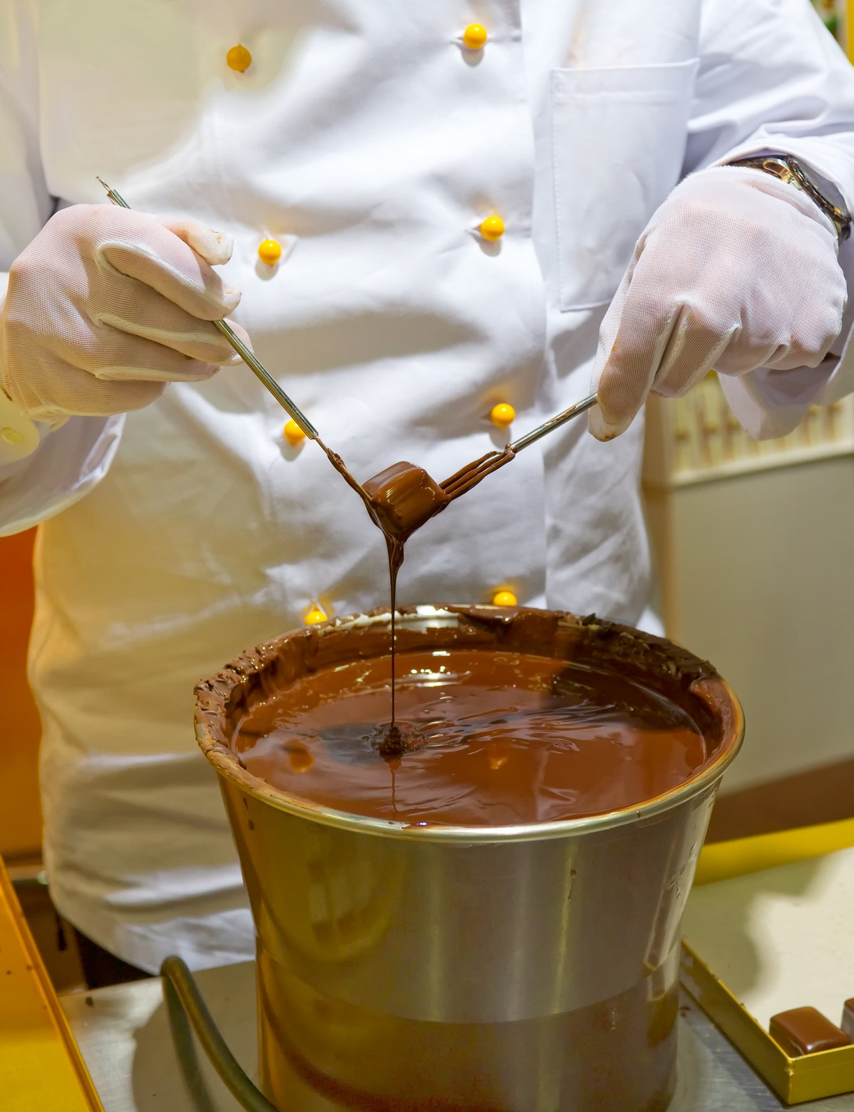 Chocolatier au travail