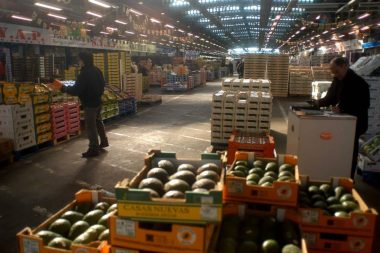 Pavillon des fruits et légumes au Marché de Rungis