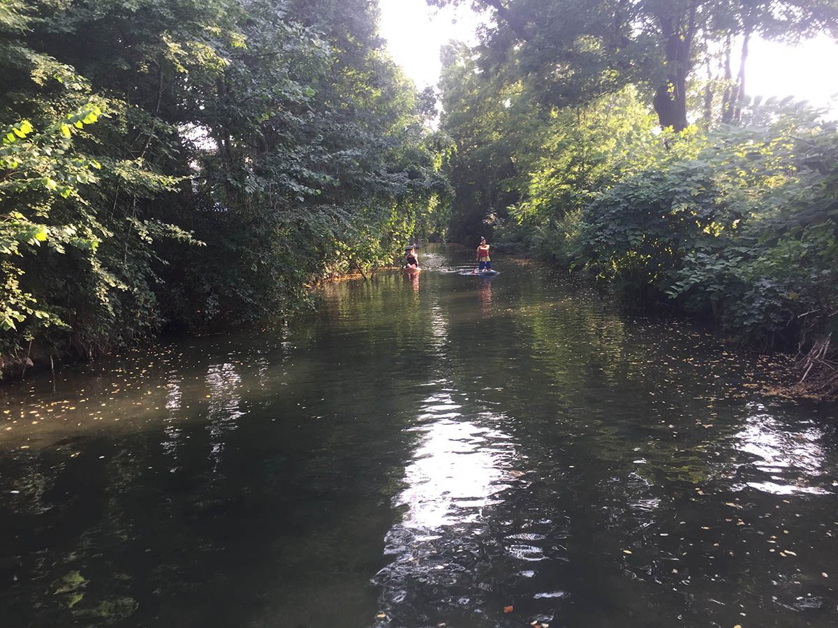 stand-up paddle sur la Marne