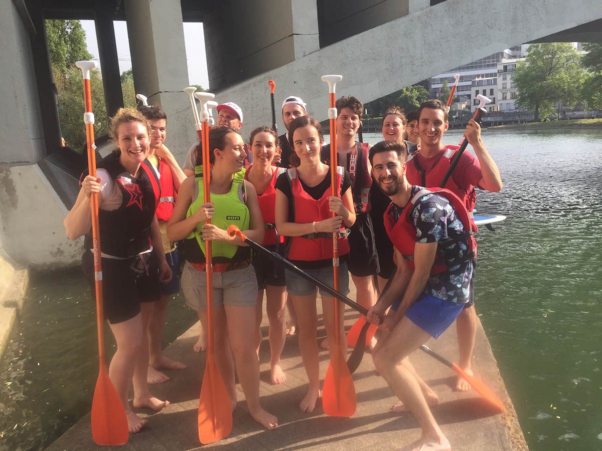 stand-up paddle sur la Marne