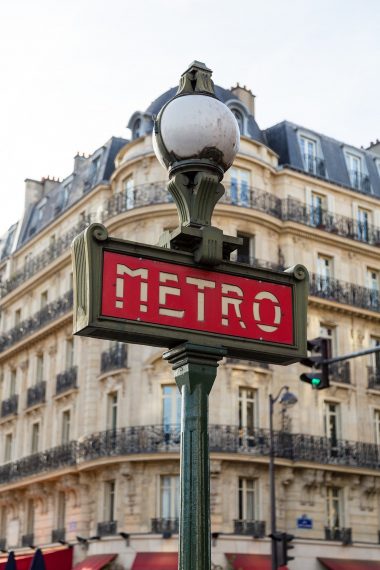 panneau metro paris