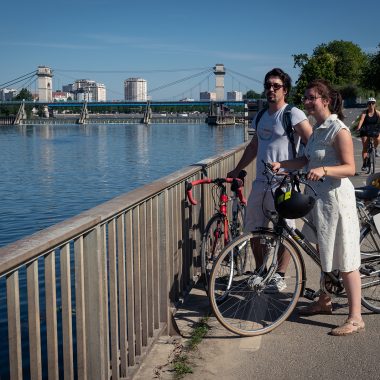 balade à vélo le long de la seine sur la scandibérique