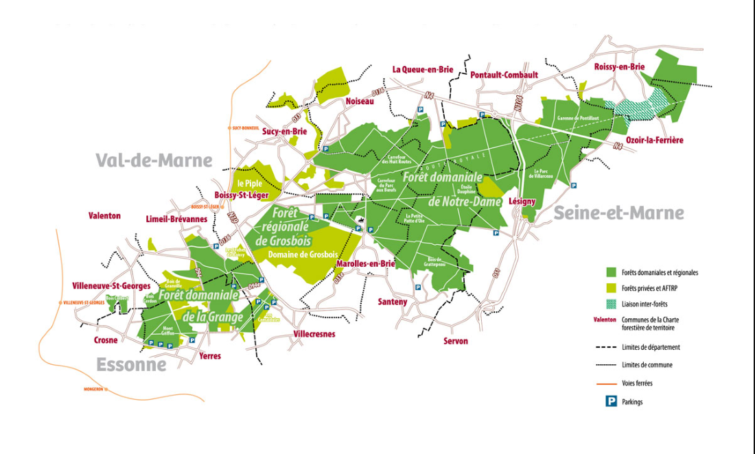 Plan du massif de l'Arc Boisé