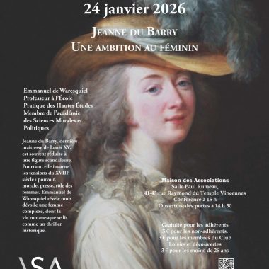Conférence : Jeanne du Barry – Une ambition au féminin