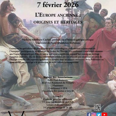Conférence : L&rsquo;Europe ancienne, origines et héritages