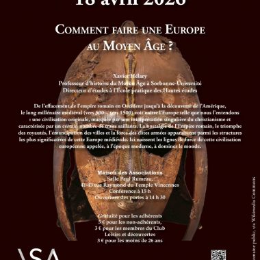 Conférence Comment faire une Europe au Moyen Âge
