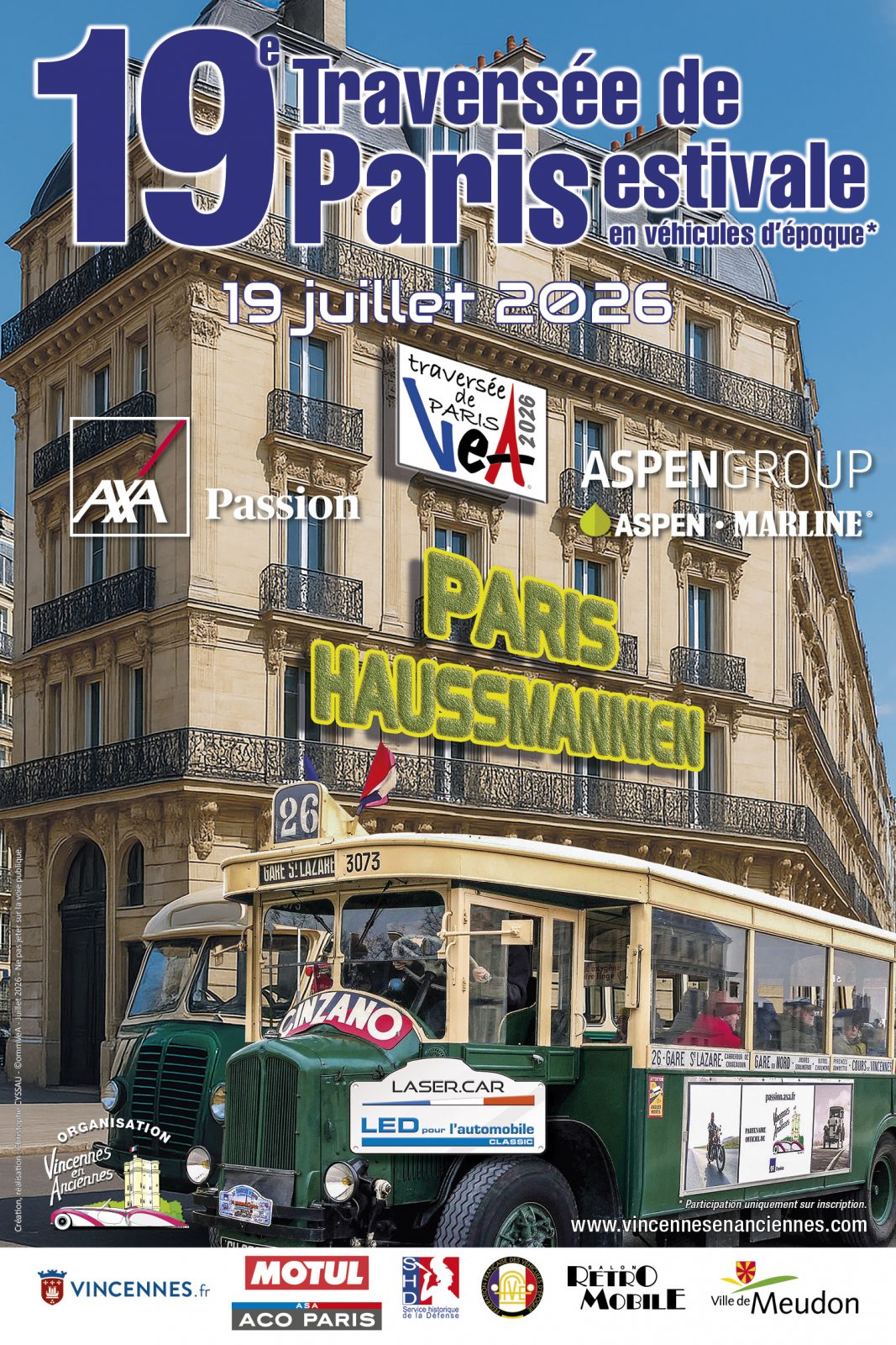 19e Traversée de Paris estivale en véhicules d&rsquo;époque