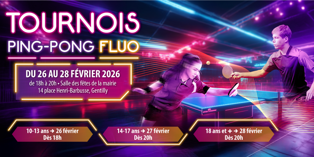 Tournois ping-pong fluo