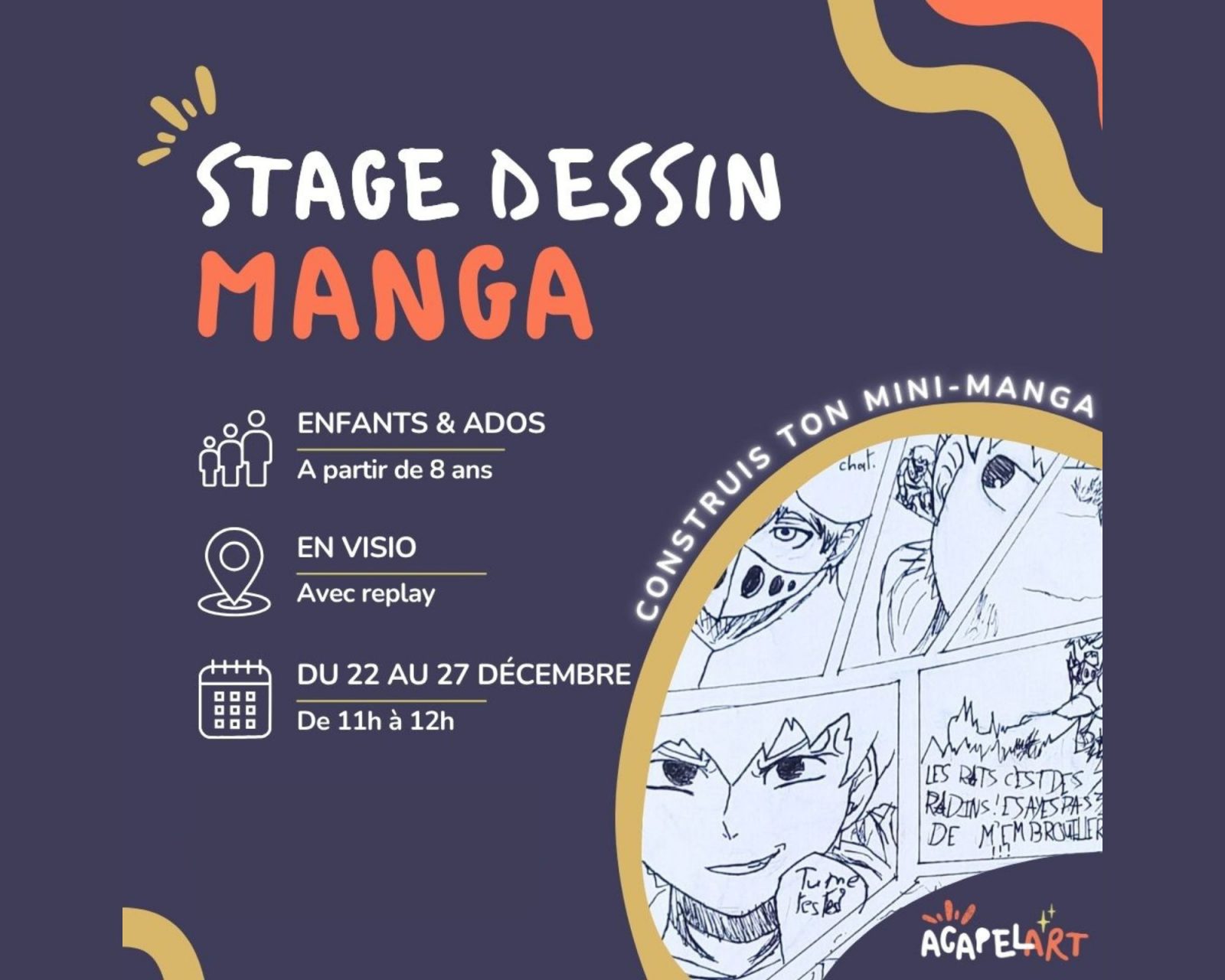 Stage de dessin manga visio : Construis ton mini-manga !