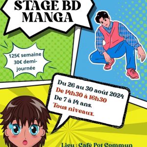 Stage de dessin BD & Manga Du 26 au 30 août 2024