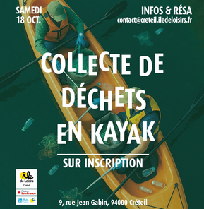 Collecte de déchets en kayak