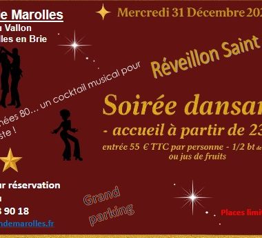 SOIREE DANSANTE ST SYLVESTRE 2025