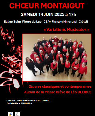 CONCERT du Choeur Montaigut à Créteil