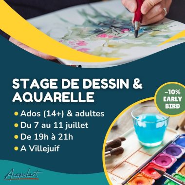 Stage dessin & aquarelle ados/adultes