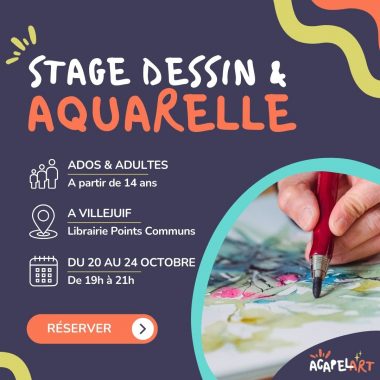 Stage dessin & aquarelle ados/adultes – Villejuif