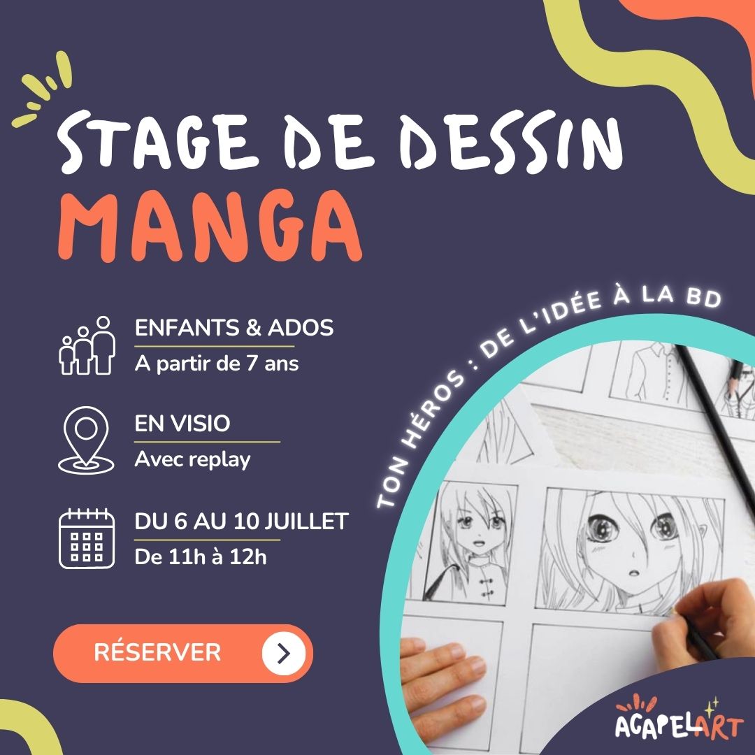 Stage de dessin manga visio “Héros Manga : de l’idée à la BD “
