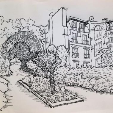 Visite dessinée sur la Coulée verte de Paris